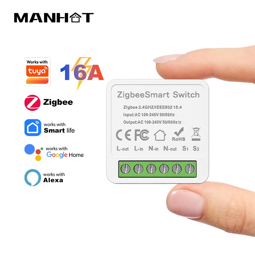 Smart Home Voice Control - وحدة مفتاح مانهوت ZigBee 3.0 بقوة
