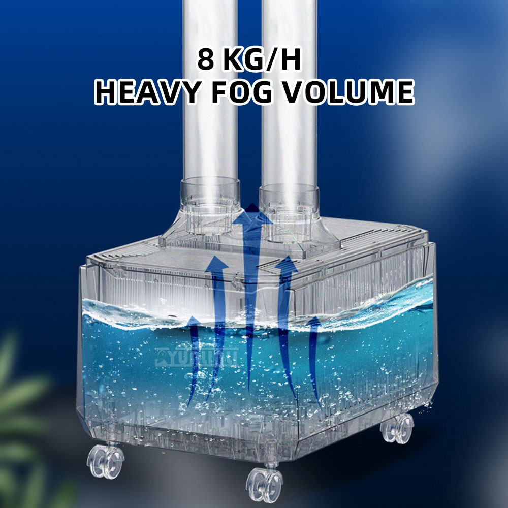 Smart Humidifier - معدل رذاذ عالي، مرطب هواء بأنبوبين،