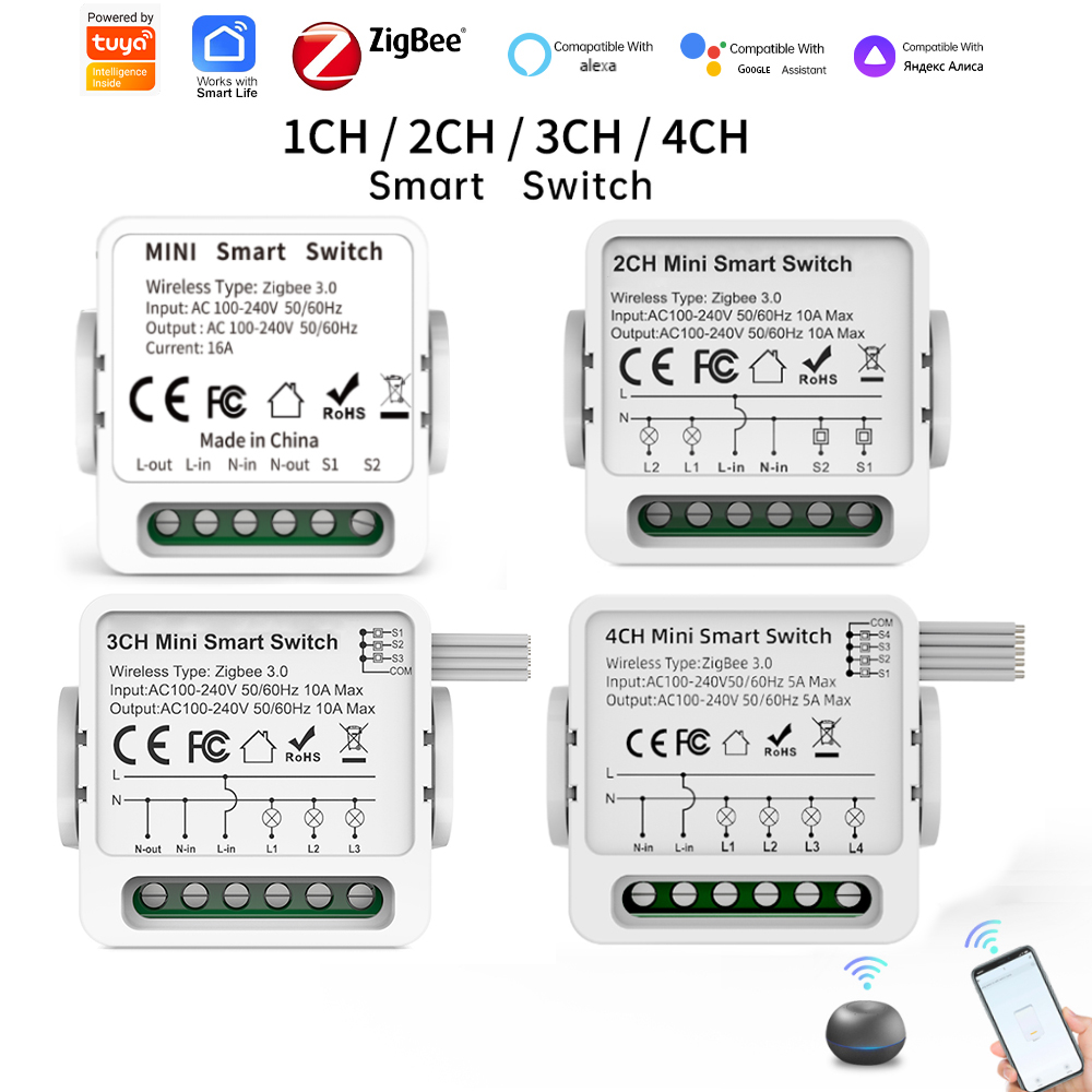 Smart Home Voice Control - مفتاح ذكي Tuya Zigbee 3.0 بـ