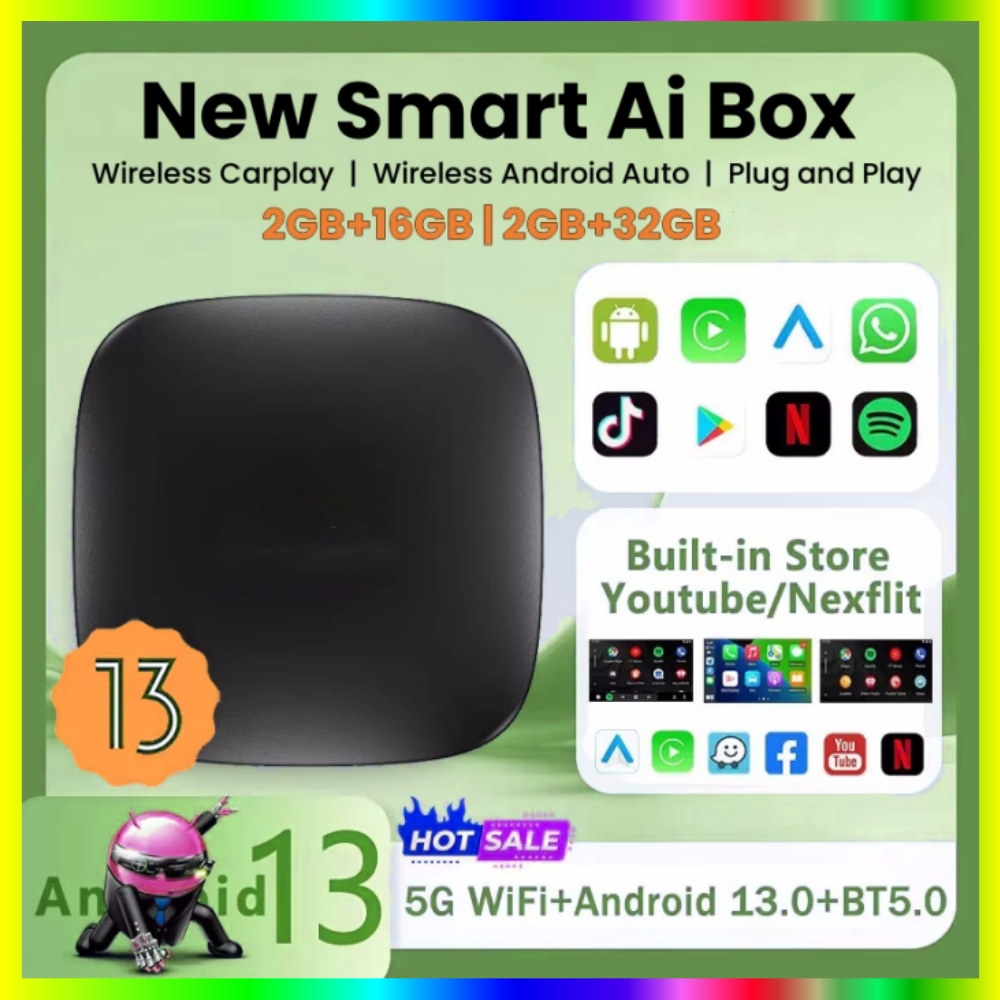 Smart Home Tv - صندوق AI للسيارة لاسلكي ، صندوق