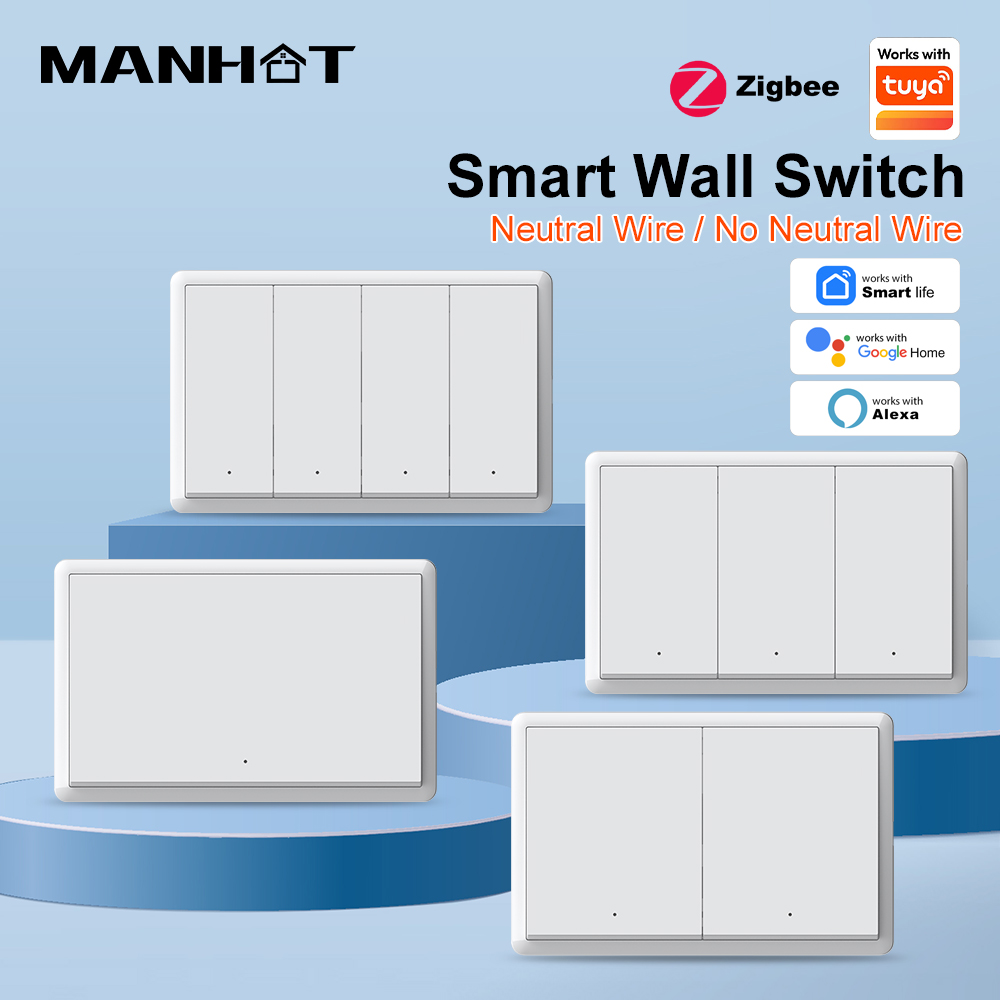 Smart Home Voice Control - مفتاح إضاءة ذكي من MANHOT بتقنية