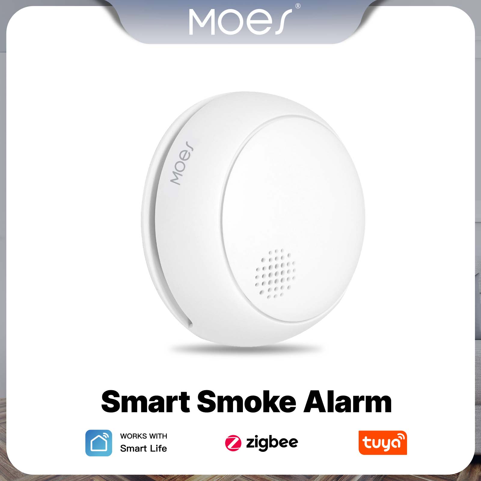 Smart Smoke Detector - MOES زيجبي الذكية كاشف إنذار الدخان