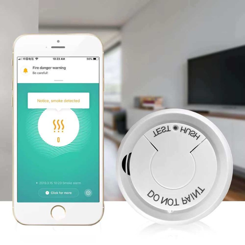 كاشف دخان ذكي بتقنية واي فاي م - مراجعة Smart Smoke Detector وسعره