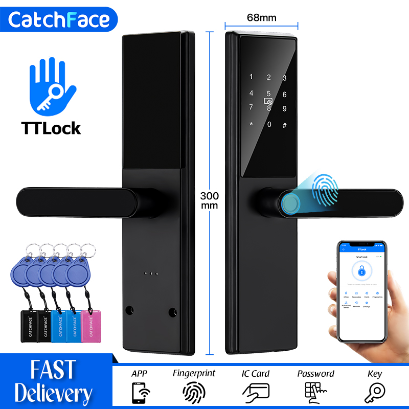 بلوتوث بصمة قفل الباب TTLock A - مراجعة Smart Home Keyestudio وسعره