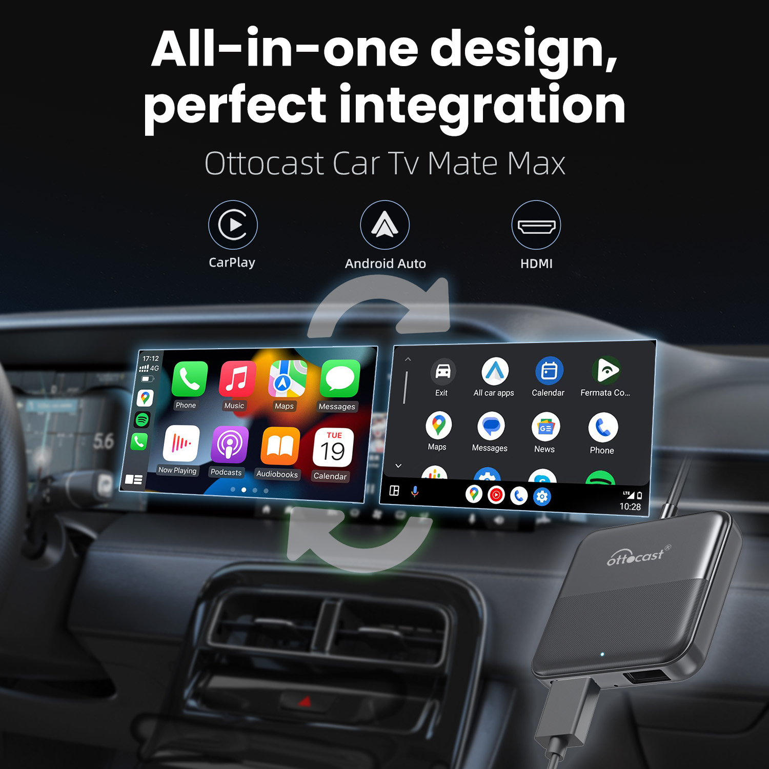 Ottocast Express Car Tv Mate W - مراجعة Smart Home Tv وسعره