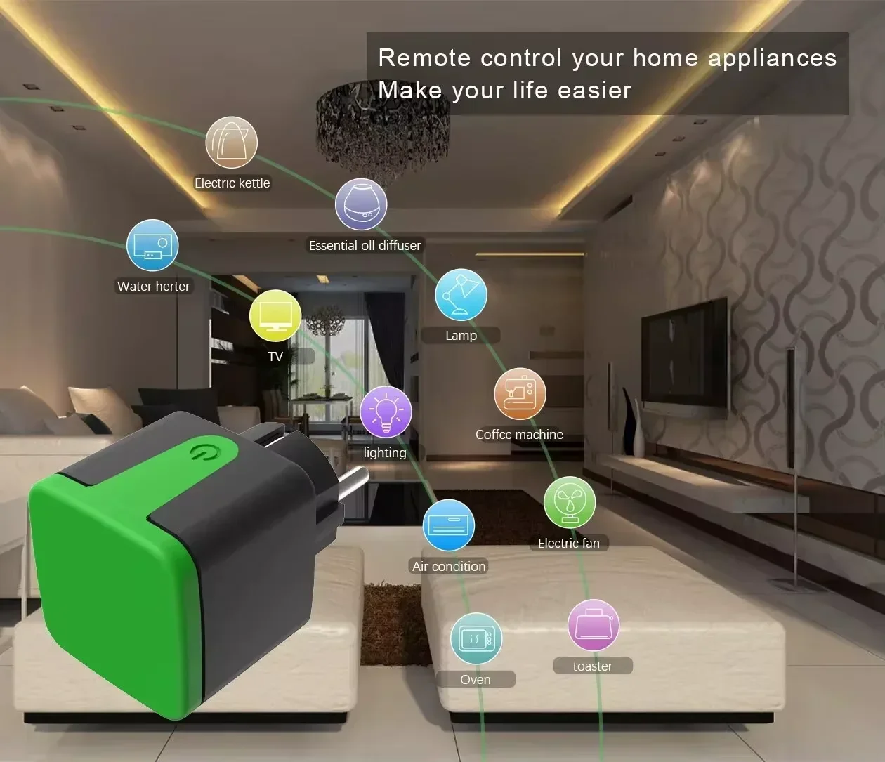 مقبس كهربائي ذكي مقاوم للماء م - مراجعة Smart Home Voice Control وسعره