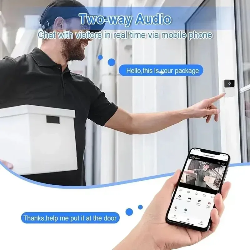 جرس باب بكاميرا فيديو لاسلكي و - مراجعة Smart Home Video Doorbell Installation وسعره