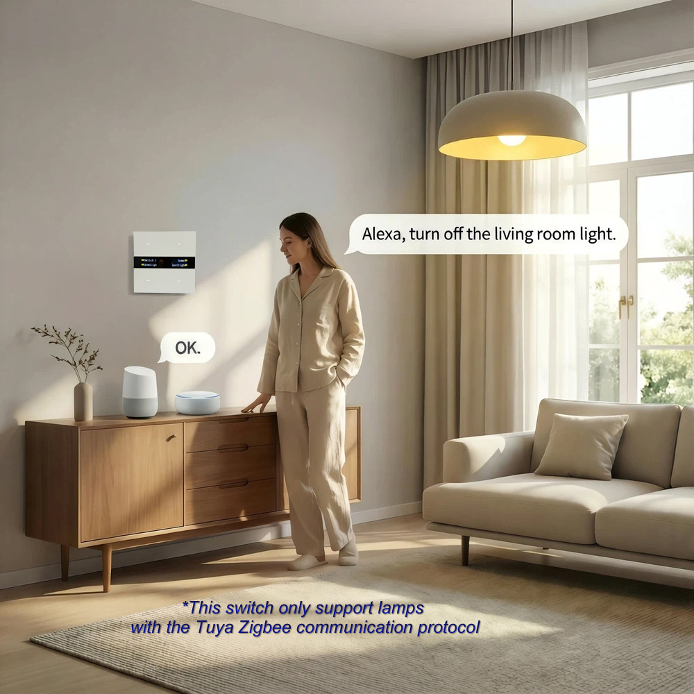 لوحة مفاتيح ذكية M8 Pro Zigbee - مراجعة Smart Home Voice Control وسعره