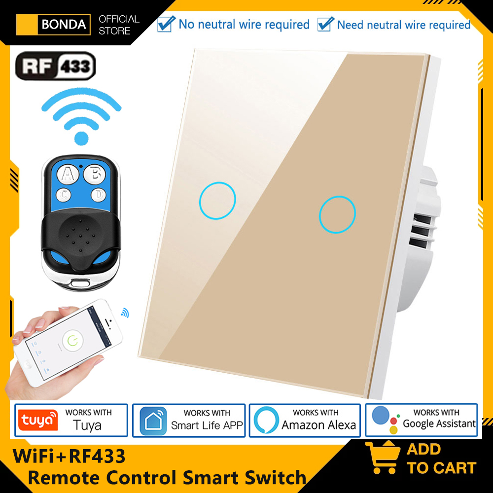 Tuya EU WiFi + RF433 مفتاح الت - مراجعة Smart Home Life وسعره