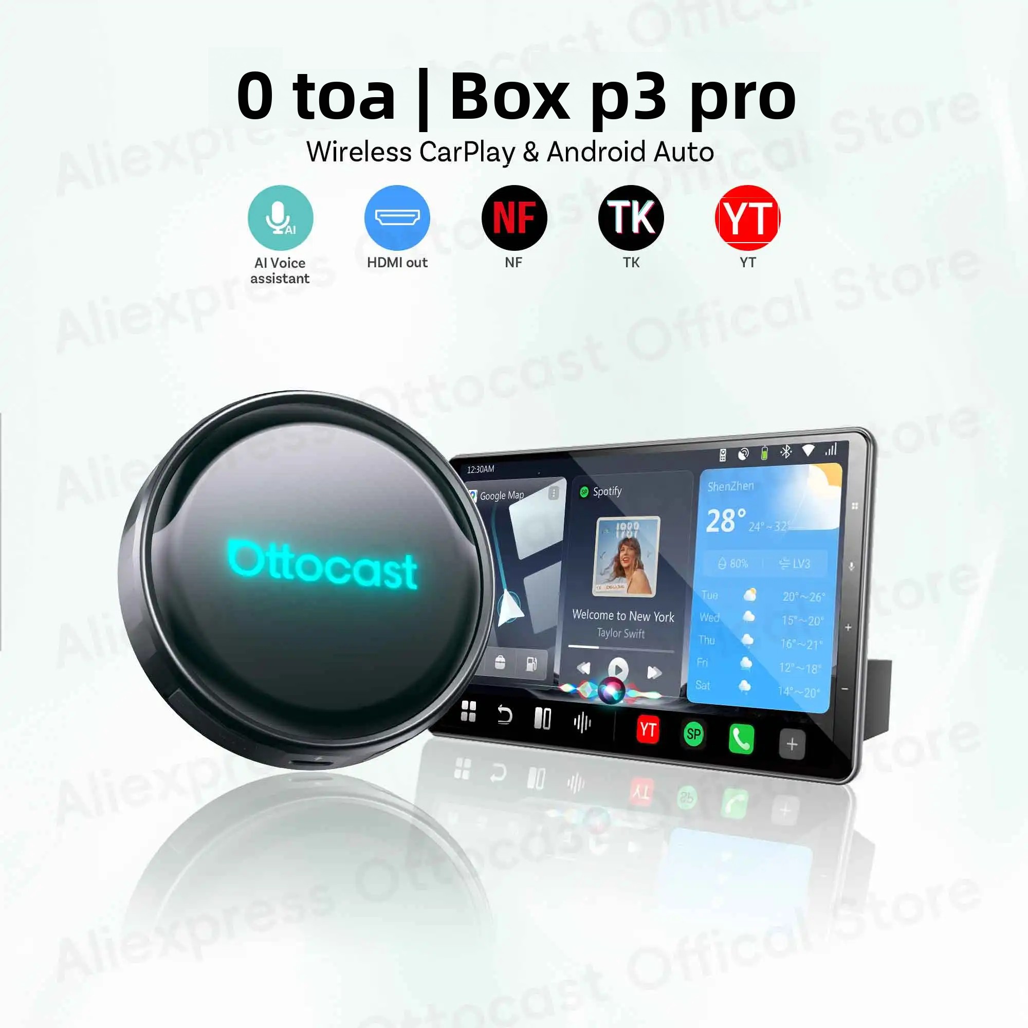 صندوق OTTOCAST P3 PRO AI لنظام - مراجعة Smart Home Tv وسعره